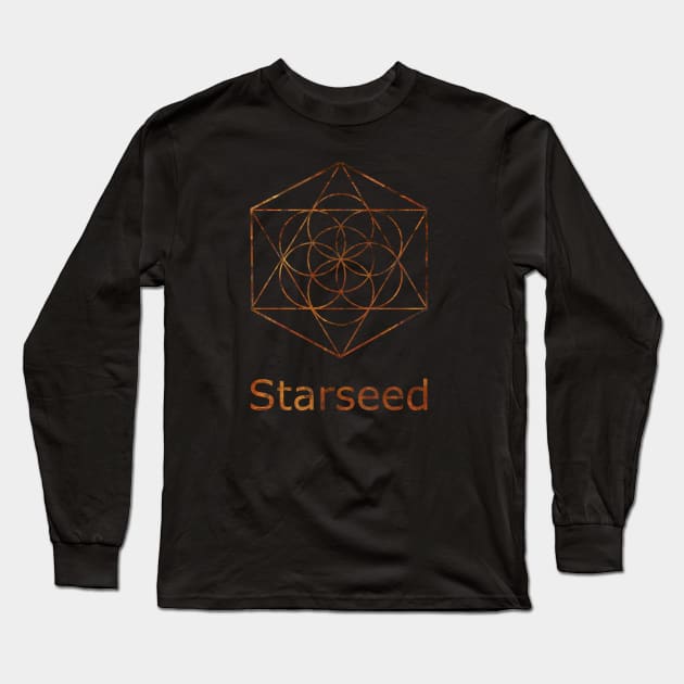 Seed of Life Starseed Long Sleeve T-Shirt by Bluepress